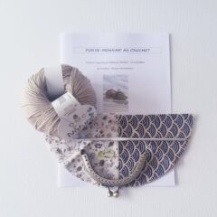 kit diy porte monnaie au crochet coloris lin