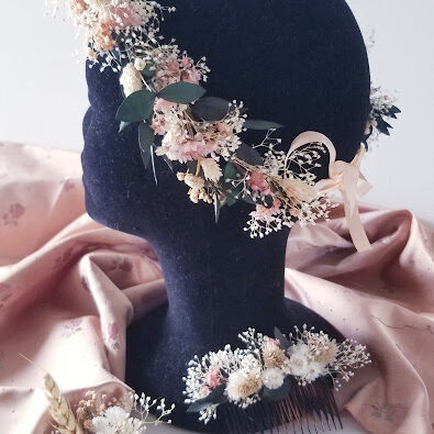 atelier art floral couronne de fleurs séchées